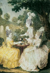 La Marquise de Montesson, La Marquise de Crest and La Comtesse de Damas Drinking Tea